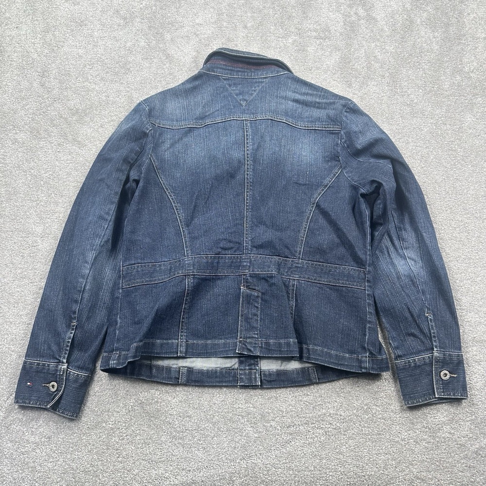 Tommy Hilfiger Women's Button Up Denim Jean Jacket Size XL Blue - Picture 2 of 8